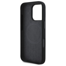 BMW M silikoninis spausdintas žiedas MagSafe dėklas, skirtas iPhone 16 Pro Max - juodas BMW M silikoninis spausdintas žiedas MagSafe dėklas, skirtas iPhone 16 Pro Max - juodas