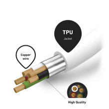SBS TECABLELIGTC1W USB-C – žaibo kabelio MFi sertifikatas, 1 m – baltas