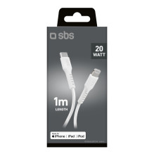 SBS TECABLELIGTC1W USB-C - Lightning Cable MFi Certified, 1m - White