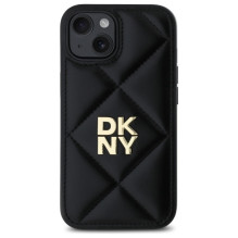 DKNY Quilted Stack Logo iPhone 14 dėklas – juodas