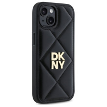 DKNY Quilted Stack Logo iPhone 14 dėklas – juodas