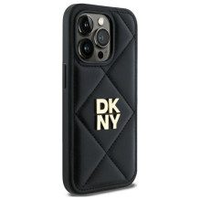 DKNY Quilted Stack Logo iPhone 14 Pro Max dėklas – juodas