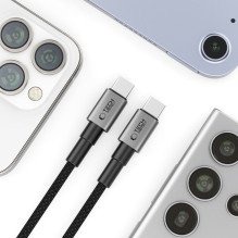 Tech-Protect UltraBoost DNA USB-C PD60W / 3A kabelis 100cm – pilkas