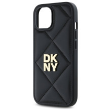 DKNY Quilted Stack Logo iPhone 15 dėklas – juodas