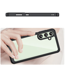 Kosmoso dėklas su geliniu rėmeliu, skirtas Samsung Galaxy S24 FE – juodas