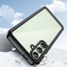 Kosmoso dėklas su geliniu rėmeliu, skirtas Samsung Galaxy S24 FE – juodas