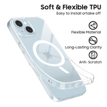 Tech-Protect FlexAir MagSafe iPhone 15 dėklas – skaidrus