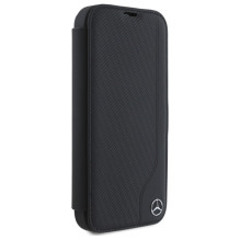 Mercedes Leather Wood Imitation iPhone 16 Case - Black