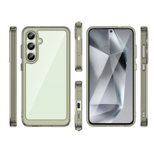 Outer Space Case with Gel Frame for Samsung Galaxy S24 FE - Clear Black