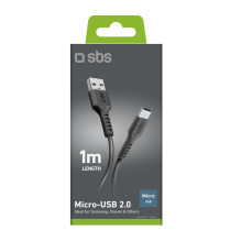 SBS LTHL200 USB-A - Mikro-USB kabelis 1m - juodas