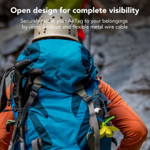 Tech-Protect Rough 2 pakuočių dėklas Apple AirTag - juodas