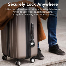 Tech-Protect Rough 2 pakuočių dėklas Apple AirTag - juodas