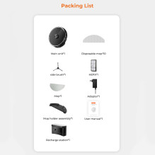 UWANT U100 Lite Robot Vacuum Cleaner with Mop Function + Charging Station - Gray