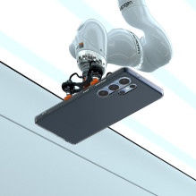 „Spigen“ skystųjų kristalų dėklas, skirtas Samsung Galaxy S25 Ultra – pusiau permatomas