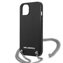 Karl Lagerfeld Leather Textured and Chain Case for iPhone 13 / 14 / 15 6.1" - Black Karl Lagerfeld Leather Textured and Chain Case for iPhone 13 / 14 / 15 6.1" - Black