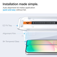 Spigen Glas.tR EZ Fit grūdintas stiklas, skirtas Samsung Galaxy S24 FE (2 vnt.)