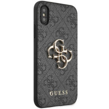 Guess 4G Big Metal Logo iPhone X / XS Case - Gray