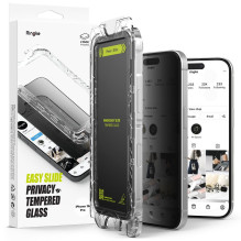 Ringke Easy Slide Privacy Glass 2 pakuotės, skirtos iPhone 16 Pro