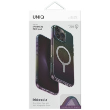 Uniq Iridescia Magclick įkrovimo dėklas, skirtas iPhone 16 Pro Max – juodas