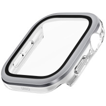Uniq Voute grūdinto stiklo dėklas, skirtas Apple Watch 10 42 mm – sidabrinis
