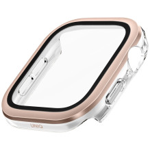 Uniq Voute grūdinto stiklo dėklas, skirtas Apple Watch 10 46 mm – rožinis auksas Uniq Voute grūdinto stiklo dėklas, skirtas Apple Watch 10 46 mm – rožinis auksas