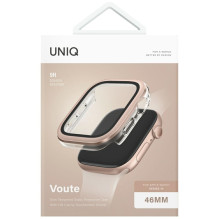 Uniq Voute grūdinto stiklo dėklas, skirtas Apple Watch 10 46 mm – rožinis auksas Uniq Voute grūdinto stiklo dėklas, skirtas Apple Watch 10 46 mm – rožinis auksas