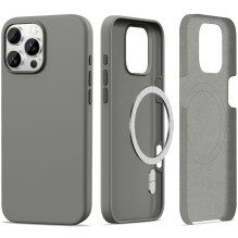 Tech-Protect silikoninis MagSafe dėklas, skirtas iPhone 16 Pro Max – pilkas
