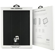 Karl Lagerfeld Saffiano Magnetic Karl &amp; Choupette iPad Air 13" 2024 Book Cover Case - Black
