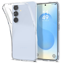 „Spigen“ skystųjų kristalų dėklas, skirtas Samsung Galaxy S25+ – skaidrus