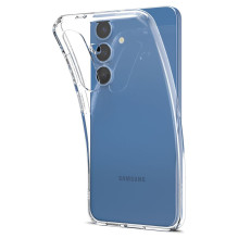 „Spigen“ skystųjų kristalų dėklas, skirtas Samsung Galaxy S25+ – skaidrus