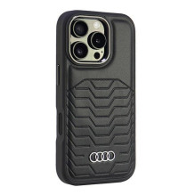 Audi Synthetic Leather MagSafe iPhone 16 Pro 6.3" black / black hardcase AU-TPUPCMIP16P-GT / D3-BK Audi Synthetic Leather MagSafe iPhone 16 Pro 6.3" black / black hardcase AU-TPUPCMIP16P-GT / D3-BK