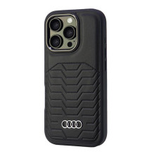 Audi Synthetic Leather MagSafe iPhone 16 Pro 6.3" black / black hardcase AU-TPUPCMIP16P-GT / D3-BK Audi Synthetic Leather MagSafe iPhone 16 Pro 6.3" black / black hardcase AU-TPUPCMIP16P-GT / D3-BK