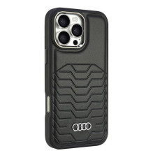 Audi Synthetic Leather MagSafe iPhone 16 Pro Max 6.9" black / black hardcase AU-TPUPCMIP16PM-GT / D3-BK