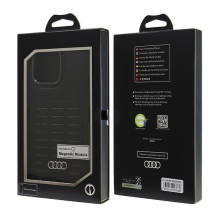 Audi sintetinė oda MagSafe iPhone 16 Pro Max 6,9' juodas / juodas kietas dėklas AU-TPUPCMIP16PM-GT / D3-BK Audi sintetinė oda MagSafe iPhone 16 Pro Max 6,9' juodas / juodas kietas dėklas AU-TPUPCMIP16PM-GT / D3-BK