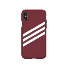 Adidas OR Molded PU Suede case for iPhone X / XS - burgundy