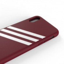 Adidas OR Molded PU Suede case for iPhone X / XS - burgundy