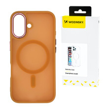 Wozinsky Fashion Case MagSafe, skirtas Samsung Galaxy S25 - oranžinis