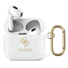 „Guess GUA3UCG4GT AirPods 3“ dangtelis „Transparent Glitter Collection“.