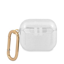 „Guess GUA3UCG4GT AirPods 3“ dangtelis „Transparent Glitter Collection“.