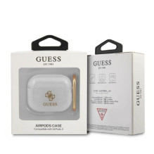 „Guess GUA3UCG4GT AirPods 3“ dangtelis „Transparent Glitter Collection“.