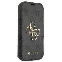 Guess GUBKP13X4GMGGR iPhone 13 Pro Max 6,7' pilka / pilka knyga 4G didelis metalinis logotipas