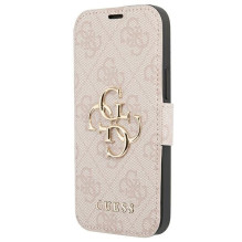 Guess GUBKP13X4GMGPI iPhone 13 Pro Max 6,7' rožinė / rožinė knyga 4G didelis metalinis logotipas