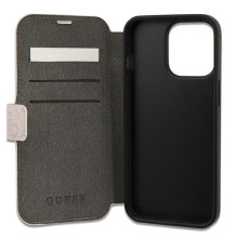 Guess GUBKP13X4GMGPI iPhone 13 Pro Max 6,7' rožinė / rožinė knyga 4G didelis metalinis logotipas