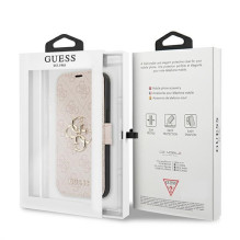 Guess GUBKP13X4GMGPI iPhone 13 Pro Max 6.7" pink / pink book 4G Big Metal Logo