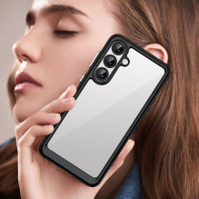 Kosmoso dėklas, skirtas Samsung Galaxy A36 dangtelis su lanksčiu rėmeliu – juodas Kosmoso dėklas, skirtas Samsung Galaxy A36 dangtelis su lanksčiu rėmeliu – juodas