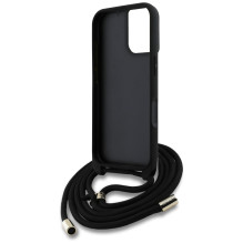 Guess 4G Big Logo Cord Stap Crossbody dėklas, skirtas iPhone 16 Brown