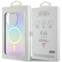 Guess GUHMP15LHITSU iPhone 15 Pro 6,1' purpurinis / purpurinis kietas dėklas IML Iridescent MagSafe