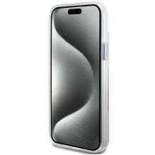 Guess GUHMP15MHRSGSD iPhone 15 Plus / 14 Plus 6.7" transparent / transparent hardcase Ring Stand Script Glitter Mag