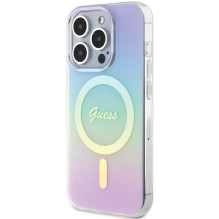 Guess GUHMP15XHITSU iPhone 15 Pro Max 6.7" purple / purple hardcase IML Iridescent MagSafe