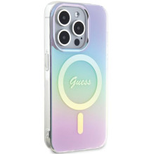 Guess GUHMP15XHITSU iPhone 15 Pro Max 6,7 colio purpurinis / purpurinis kietas dėklas IML Iridescent MagSafe